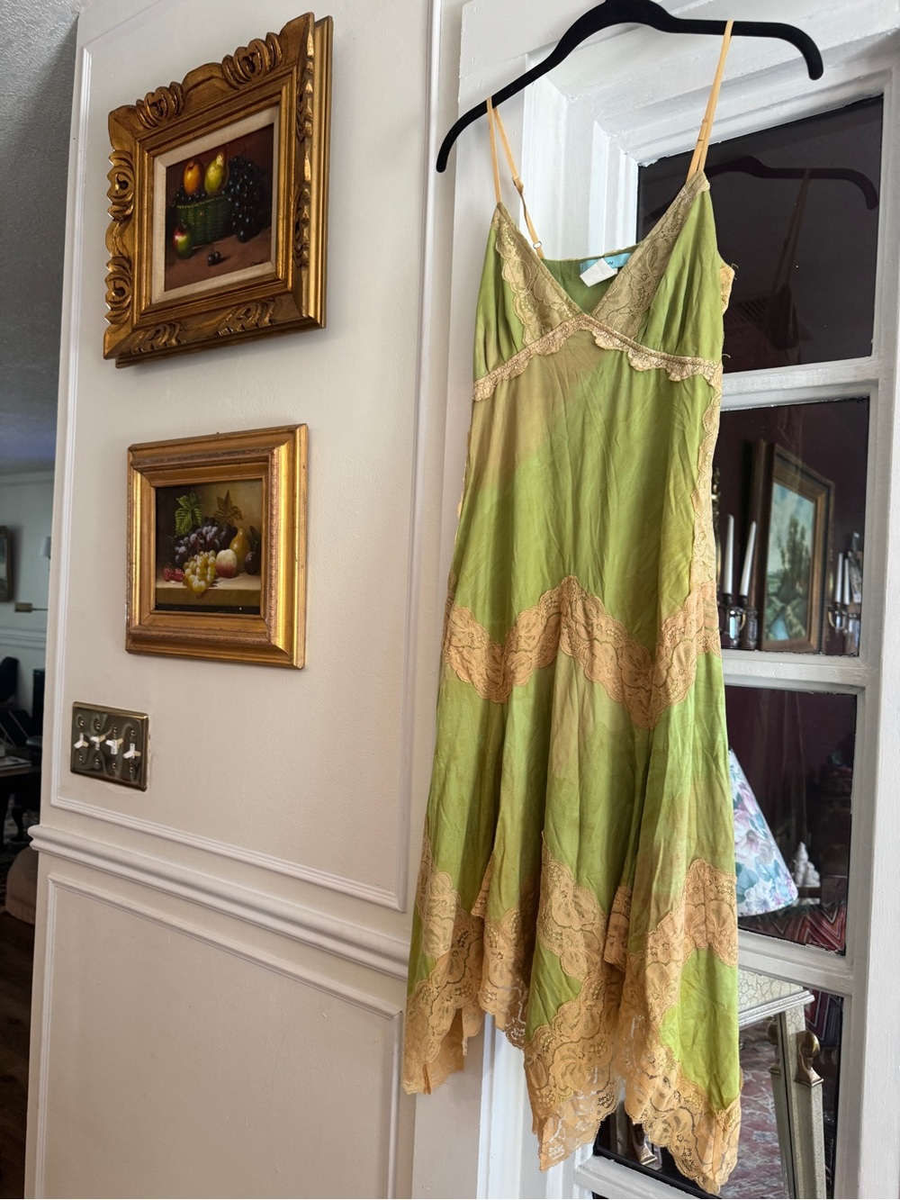 Y2K Vintage Marciano Lace-Trim Slip Dress